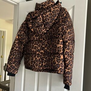 Aritzia TNA Super Puff Leopard Coat
